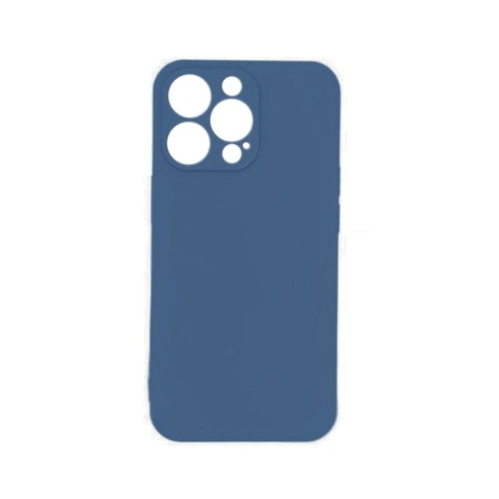 Capa de Silicone com Moldura de Câmera para Apple iPhone 12 Pro Max Azul